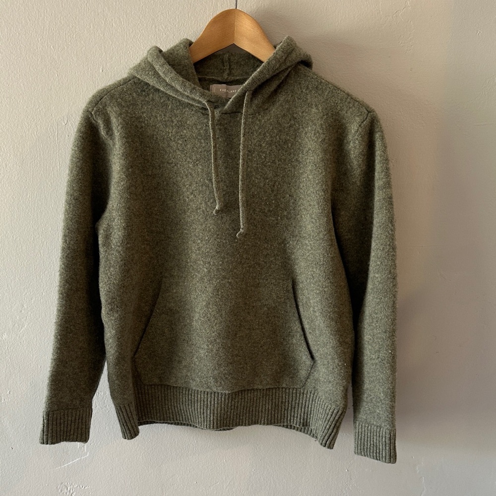 Everlane Forest Green Olive Pullover Hoodie